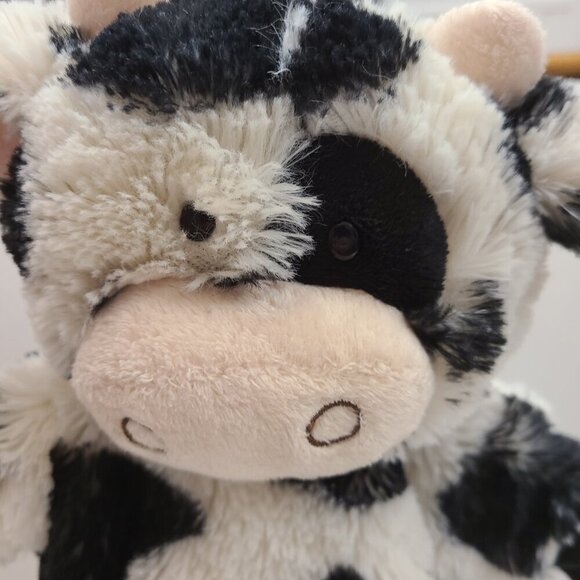 Demdaco Nat & Jules Cormac Cow Hand Puppet Fuzzy Plush Calf Black White 12 Inch - Picture 12 of 12